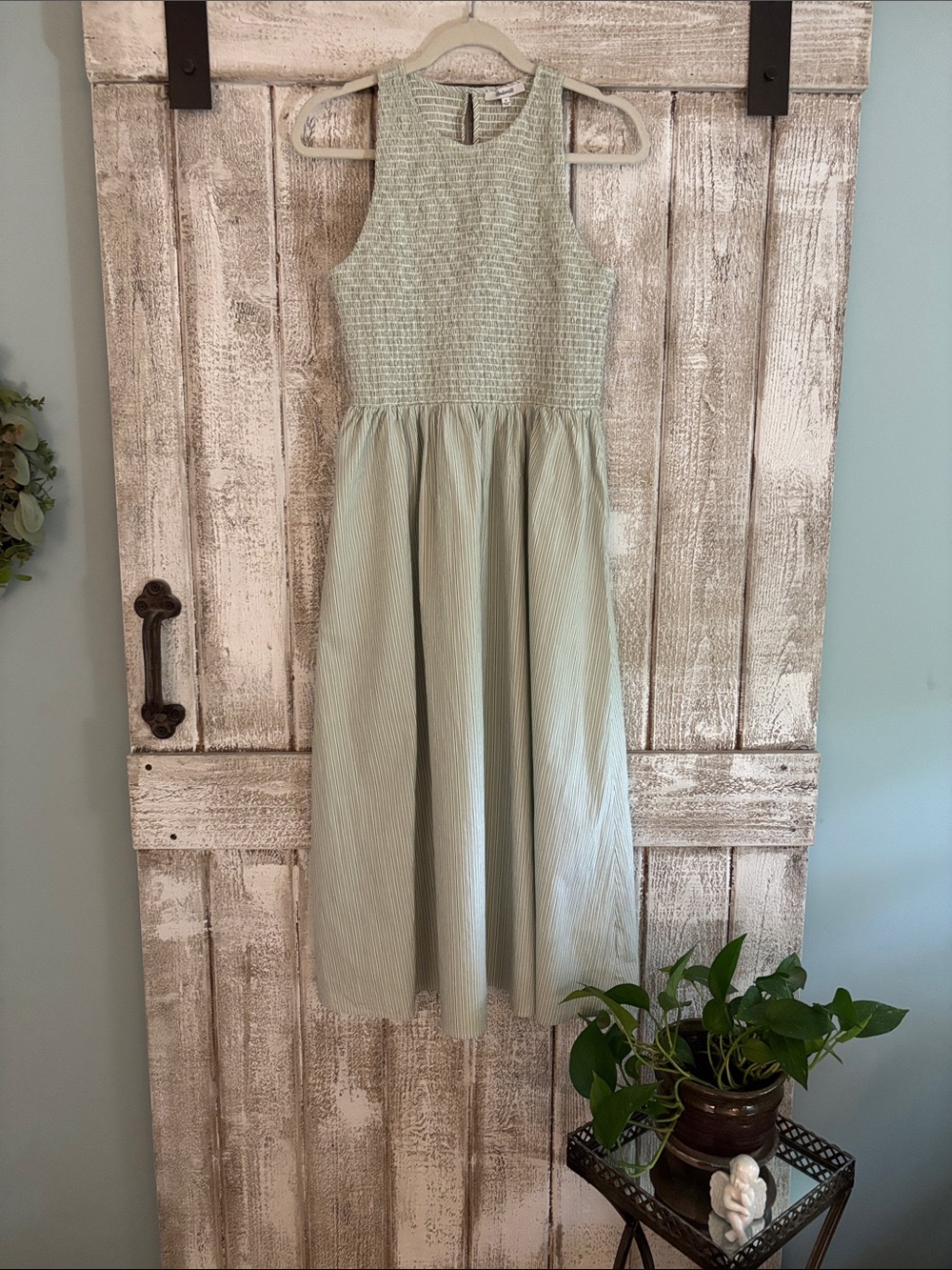 Madewell The Melody Smocked Midi Dress
